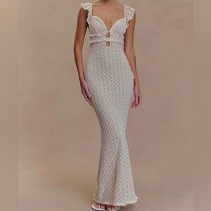 Meshki Ezra Lace Maxi Dress - Ivory